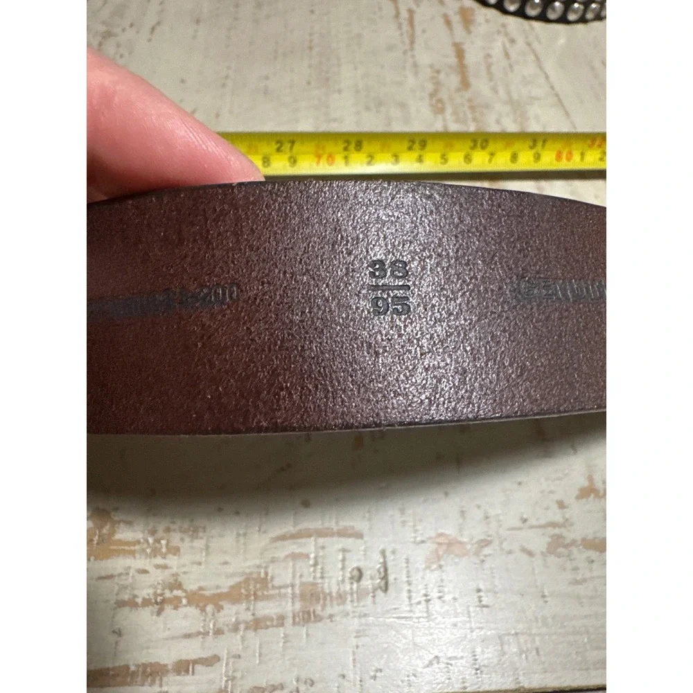Tommy Bahama Brown Textured Men's Belt with Silver Buckle